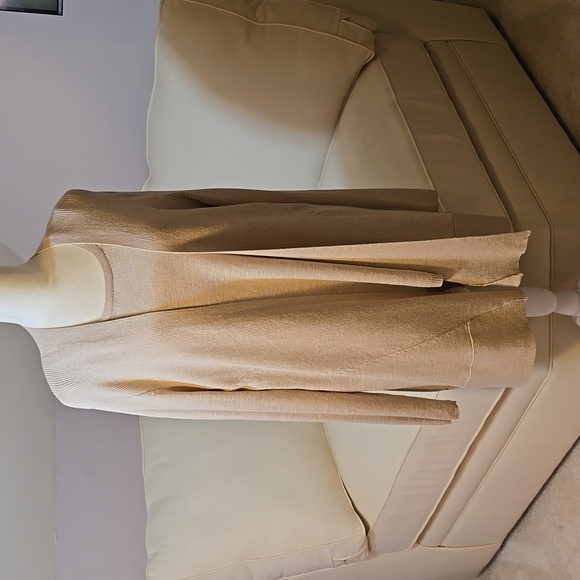 Chico's tan shirt & cardigan - Picture 2 of 7